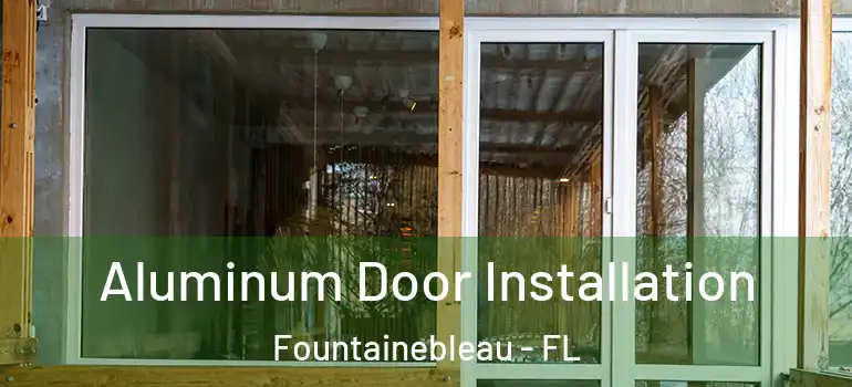  Aluminum Door Installation Fountainebleau - FL