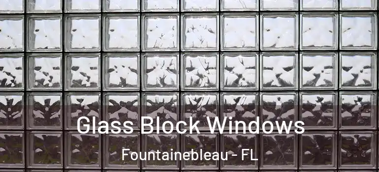  Glass Block Windows Fountainebleau - FL
