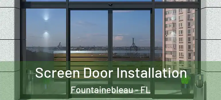  Screen Door Installation Fountainebleau - FL