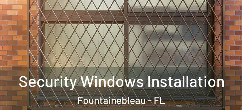  Security Windows Installation Fountainebleau - FL