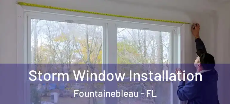  Storm Window Installation Fountainebleau - FL