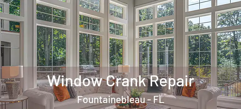  Window Crank Repair Fountainebleau - FL